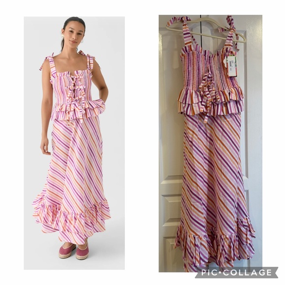 CeliaB Dresses & Skirts - Celia Paula Striped Pink and Purple Dress NWT Size S